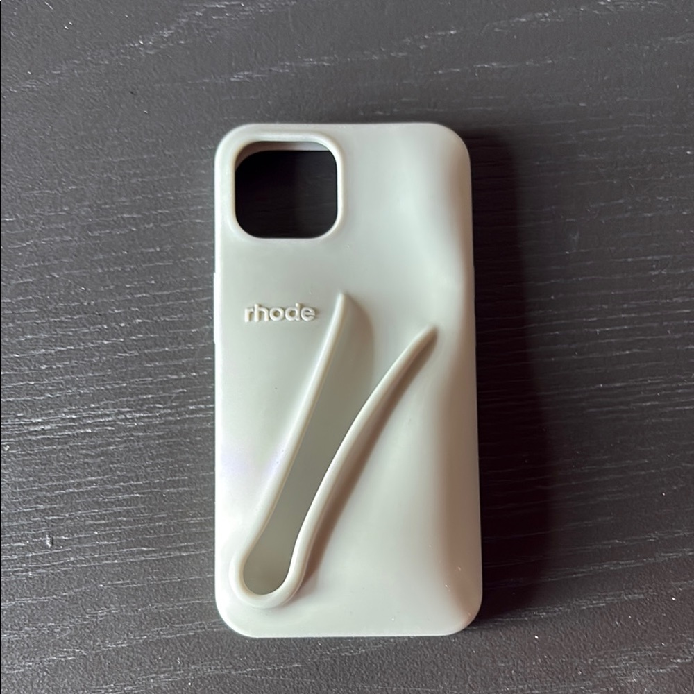 RHODE Cream Minimalist iPhone Case with Sculptural Design